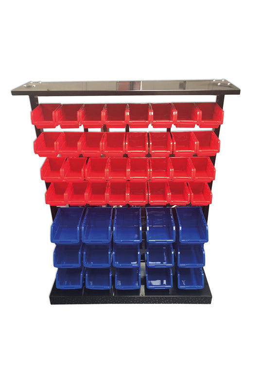 47 Storage Bin System with Bins and Metal Rack - (Connect 36998)