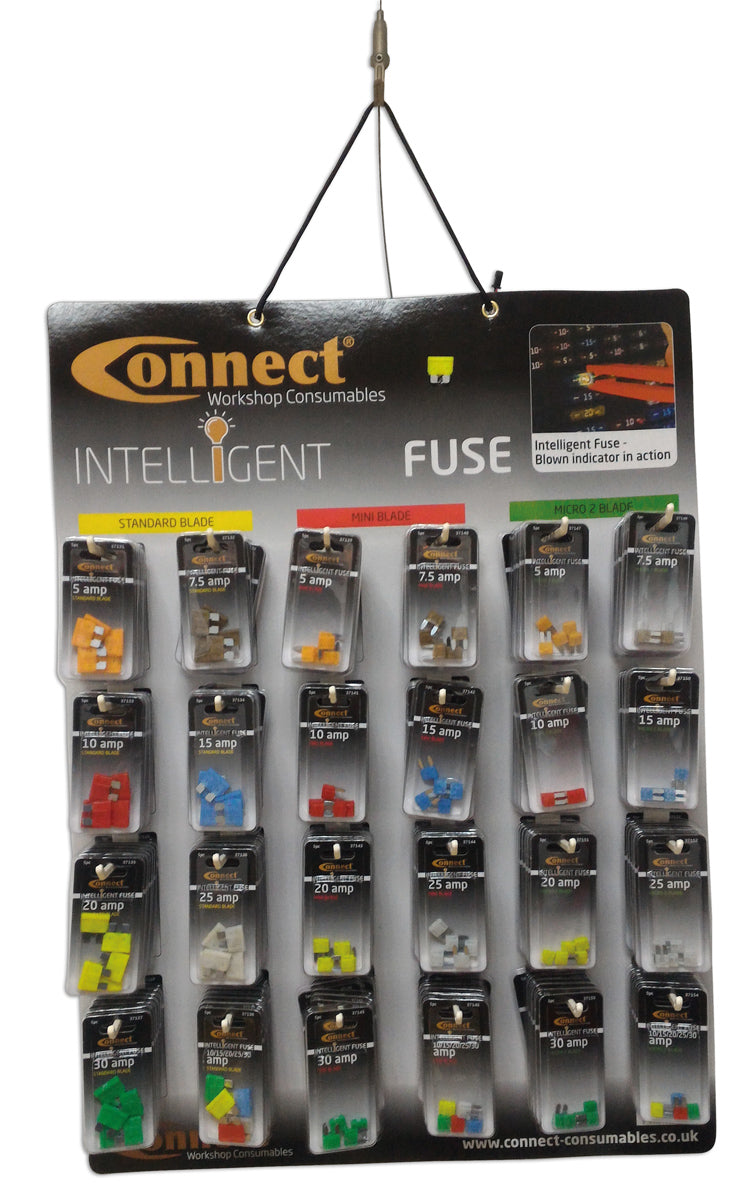 LED Blade Fuse Wall Rack with Fuses - (Connect 37130)