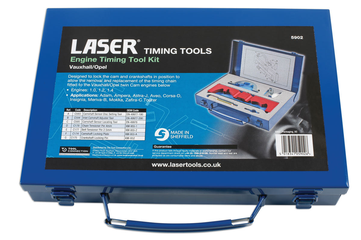 Engine Timing Tool Set - for Vauxhall/Opel - (Laser 5902)