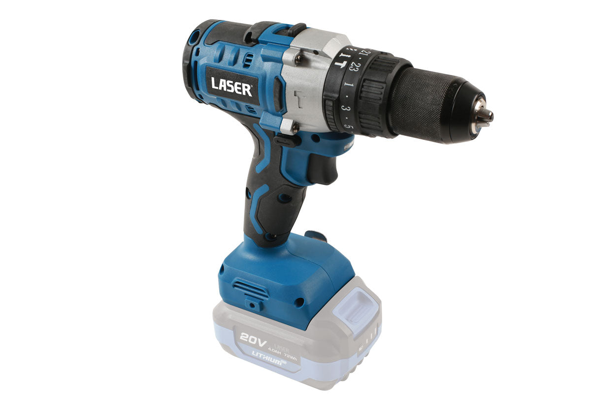 Cordless Variable Speed Impact Drill 20V Kit (Euro) - (Laser 61553)