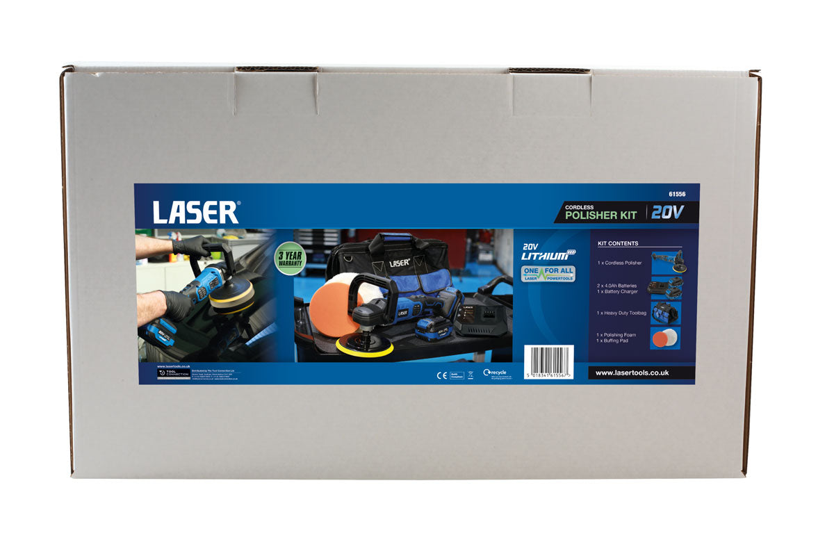 Cordless Polisher 20V Kit (Euro) - (Laser 61556)