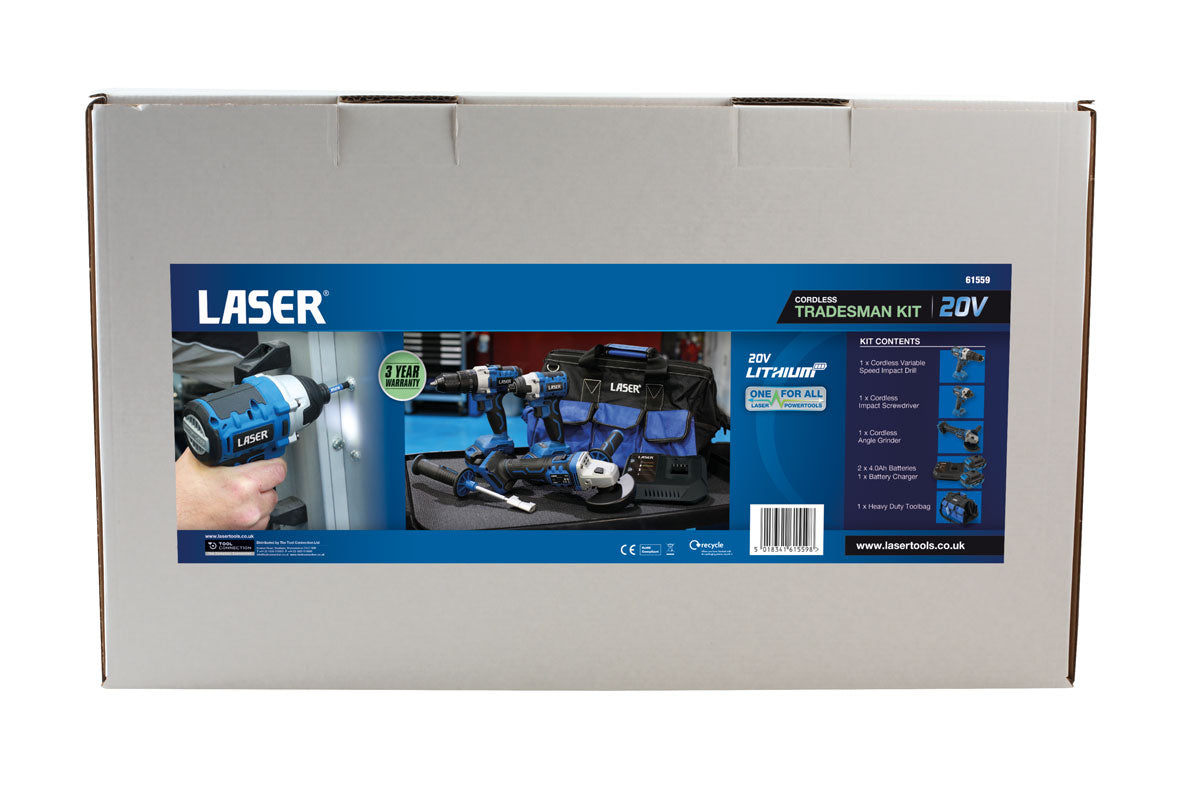 Cordless Tools 20V Tradesman Kit (Euro) - (Laser 61559)