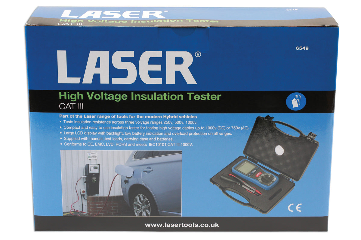 High Voltage Insulation Tester CAT III - (Laser 6549)