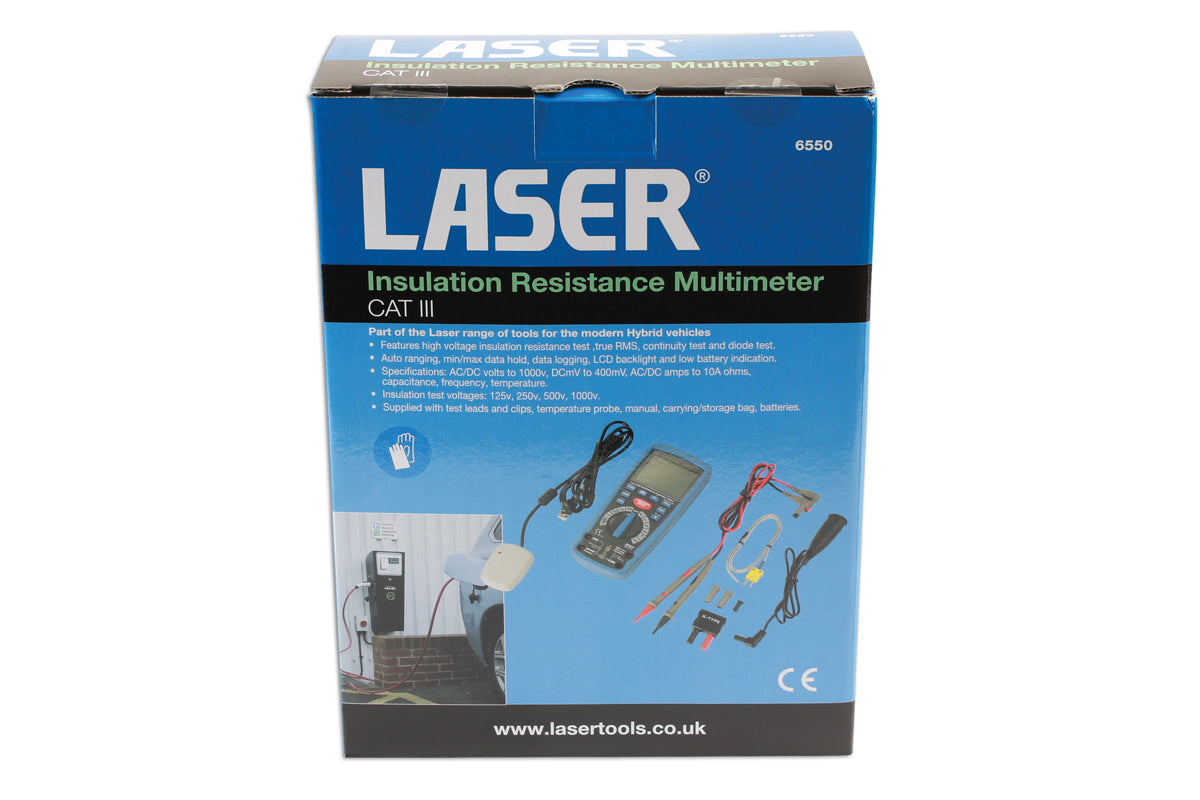 Insulation Resistance Multimeter CAT III - (Laser 6550)