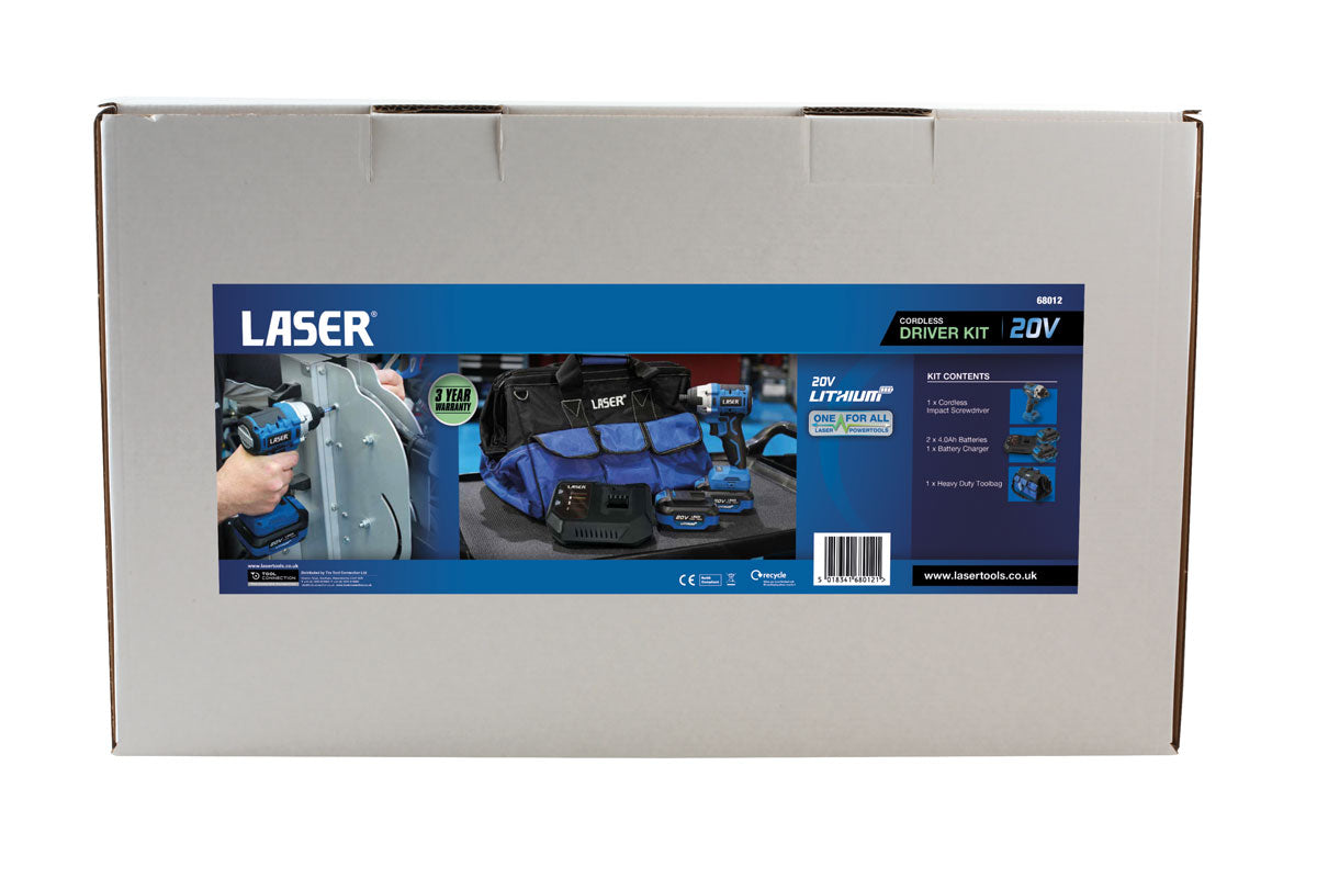 Cordless Impact Screwdriver 20V Kit - (Laser 68012)