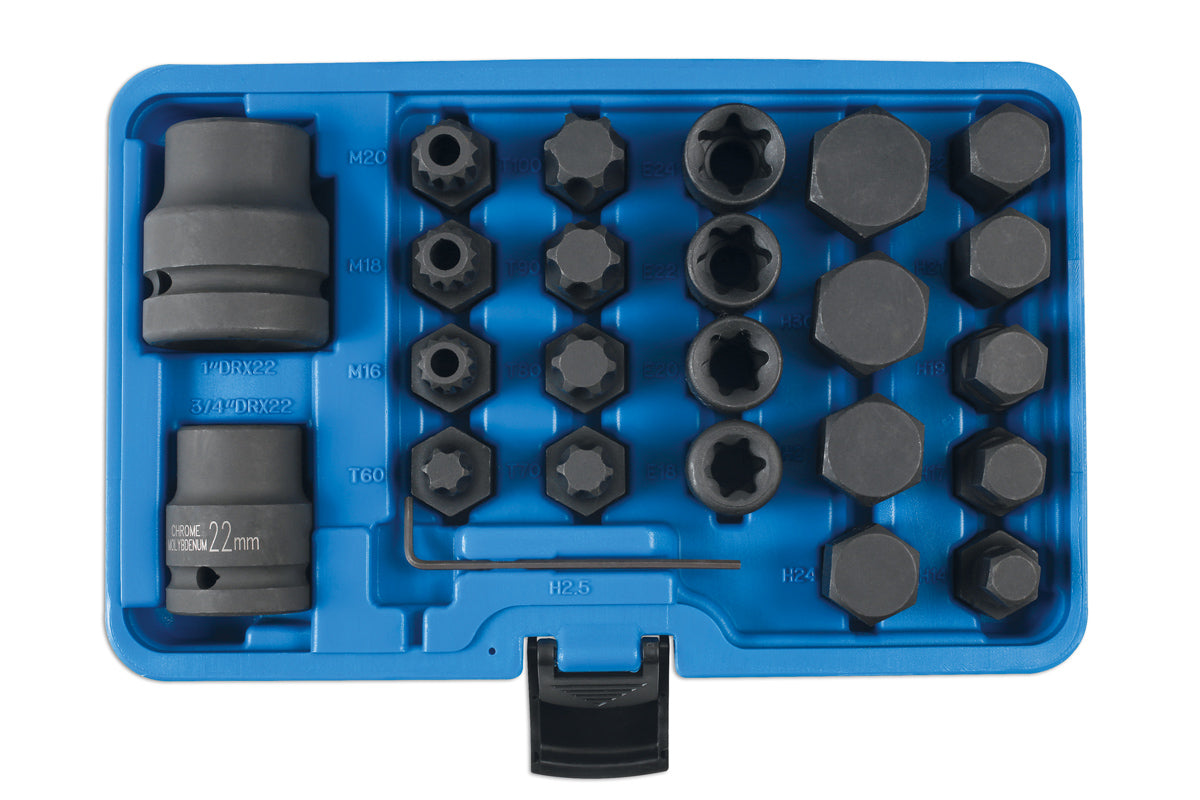 Impact Bit & Socket Set 3/4"D, 1"D 24pc - (Laser 6891)