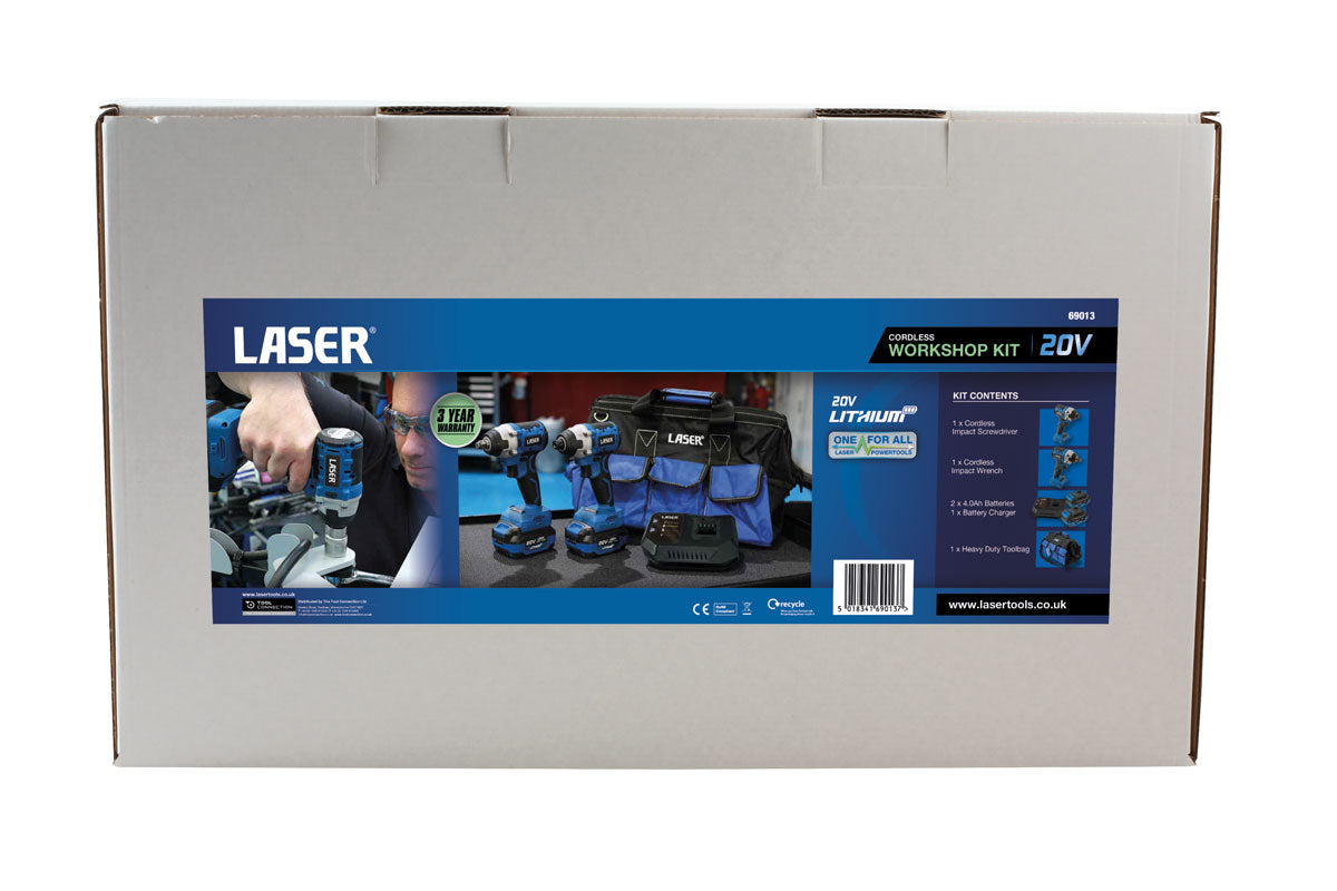 Cordless Tools 20V Workshop Kit - (Laser 69013)