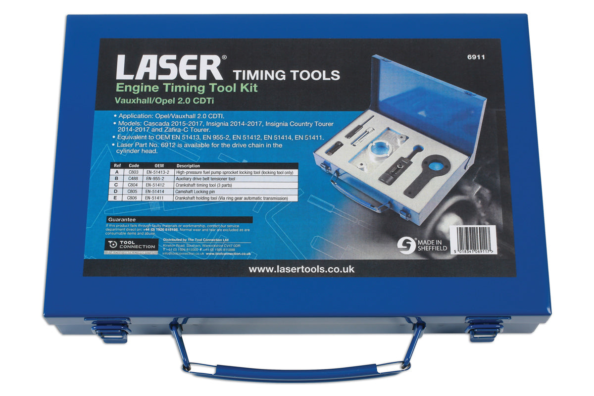 Engine Timing Tool Kit - for Vauxhall/Opel 2.0 CDTI - (Laser 6911)