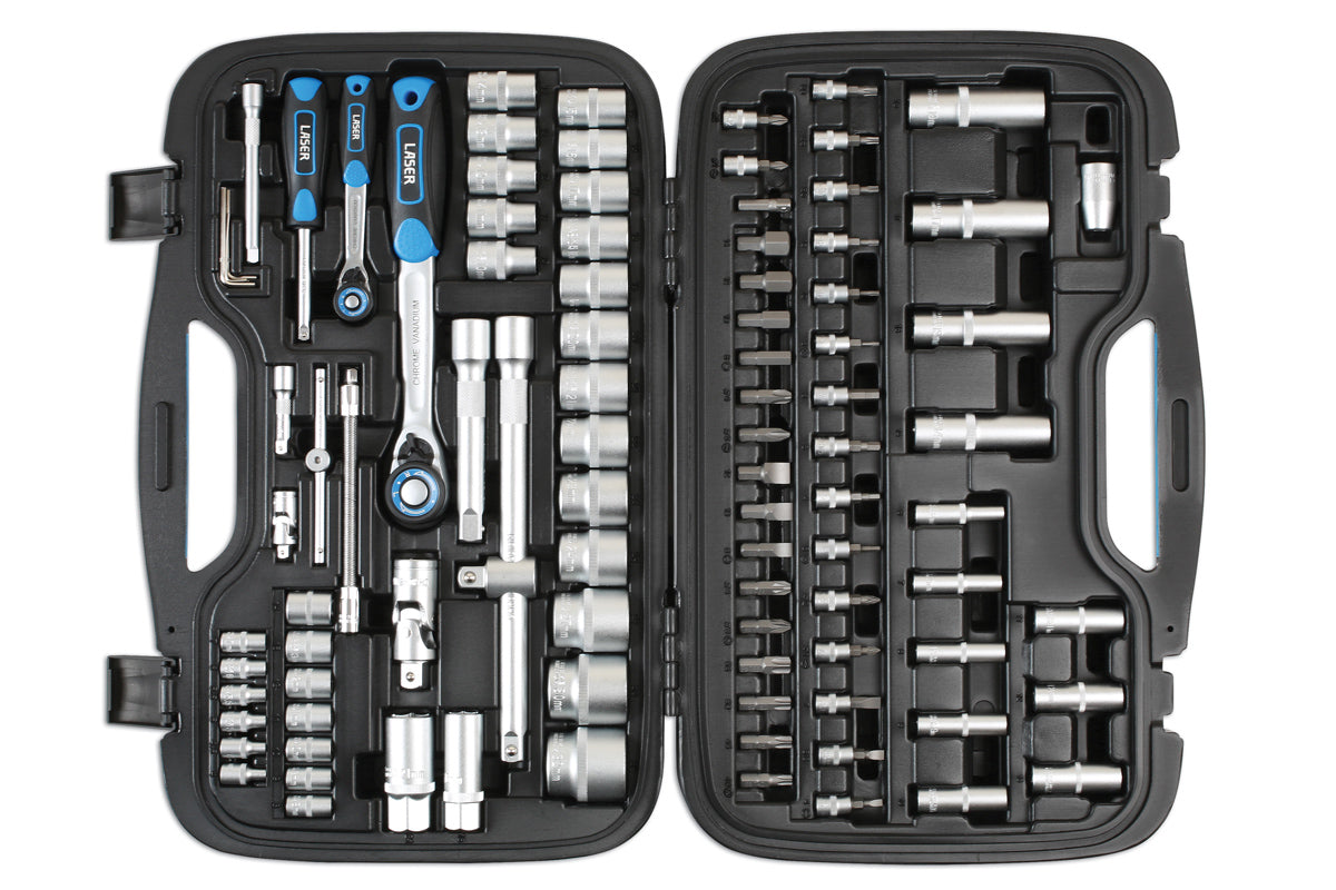 Socket Set 1/4"D, 1/2"D 95pc - (Laser 6921)