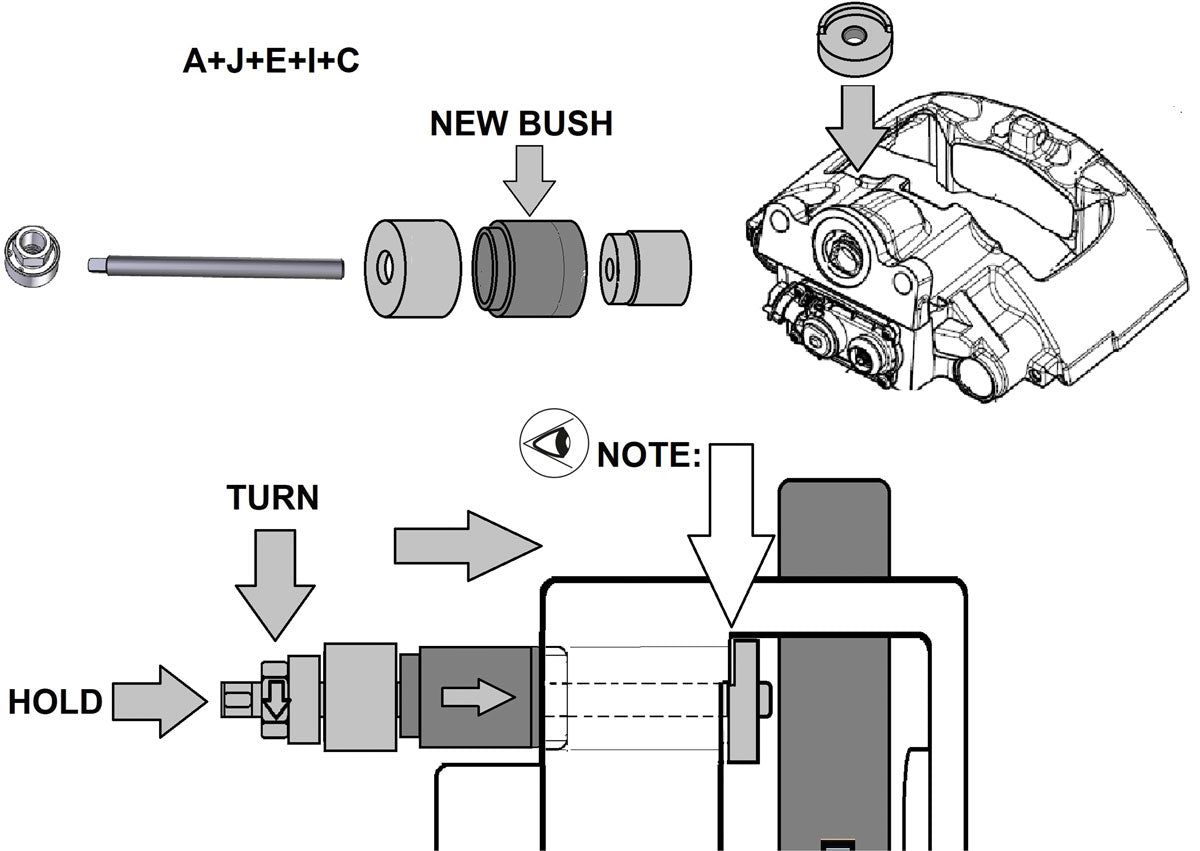 Caliper Bush Replacement Tool - Knorr-Bremse - (Laser 7105)