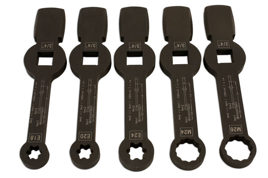 Brake Caliper Wrench Set 5pc - for HGV - (Laser 7160)