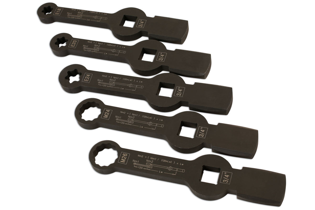 Brake Caliper Wrench Set 5pc - for HGV - (Laser 7160)