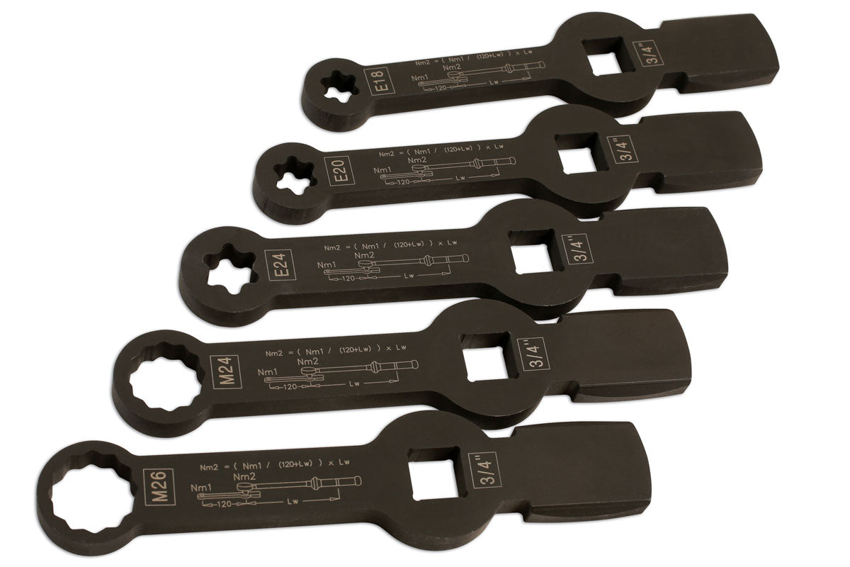 Brake Caliper Wrench Set 5pc - for HGV - (Laser 7160)