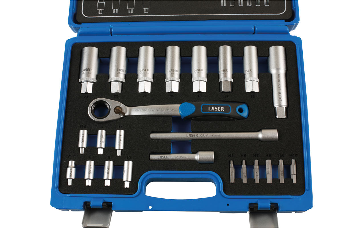 Shock Absorber & MacPherson Strut Tool Kit 24pc - (Laser 7673)