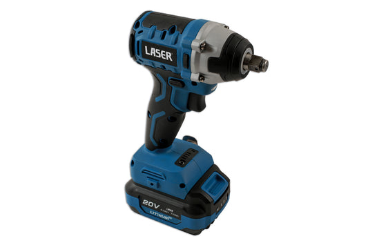 Cordless Impact Wrench 1/2"D 20V w/o Battery - (Laser 8013)