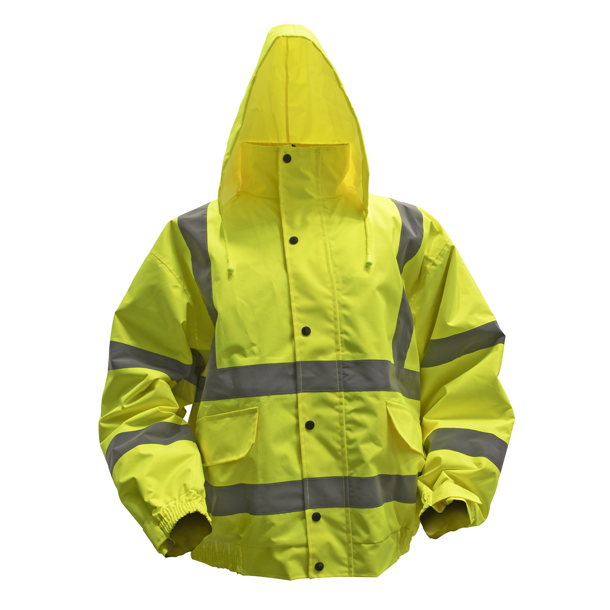 Hi-Vis Yellow Jacket with Quilted Lining & Elasticated Waist