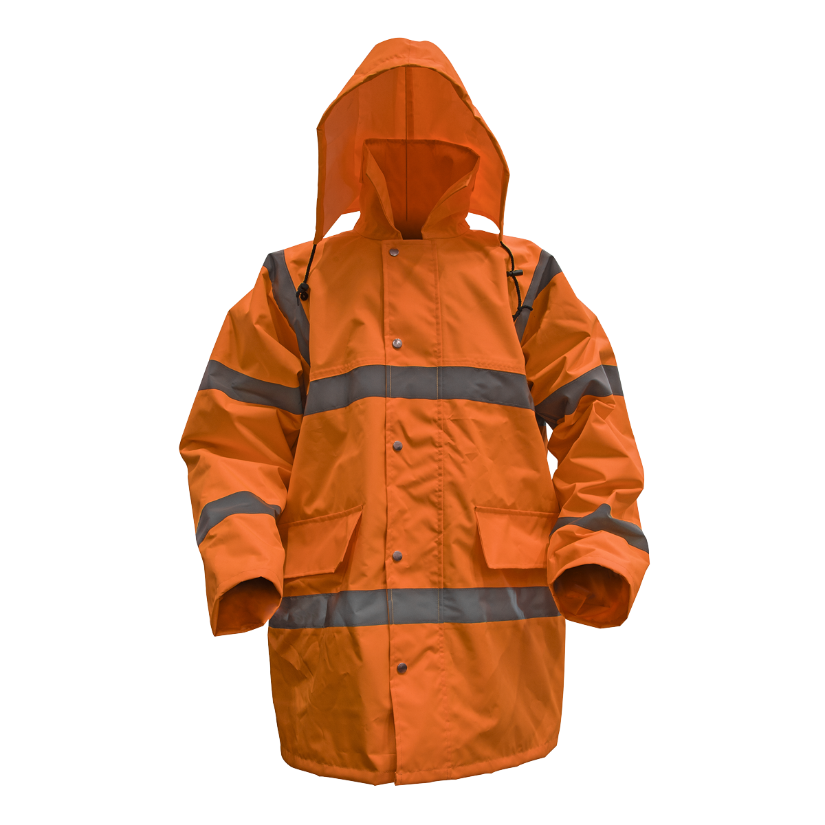 Hi-Vis Orange Motorway Jacket with Quilted Lining