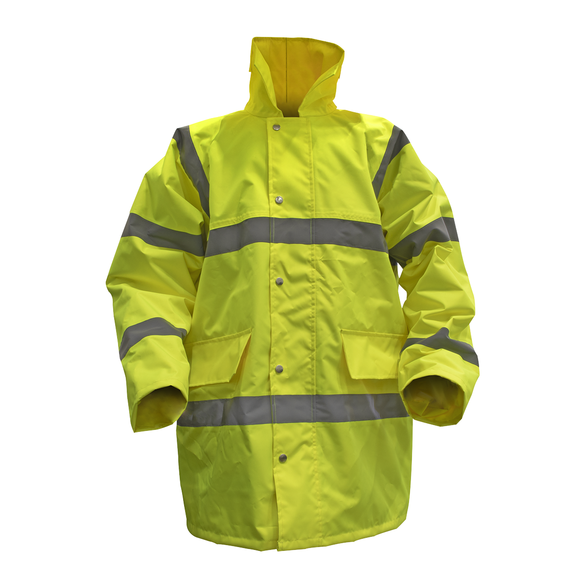 Hi-Vis Yellow Motorway Jacket with Quilted Lining