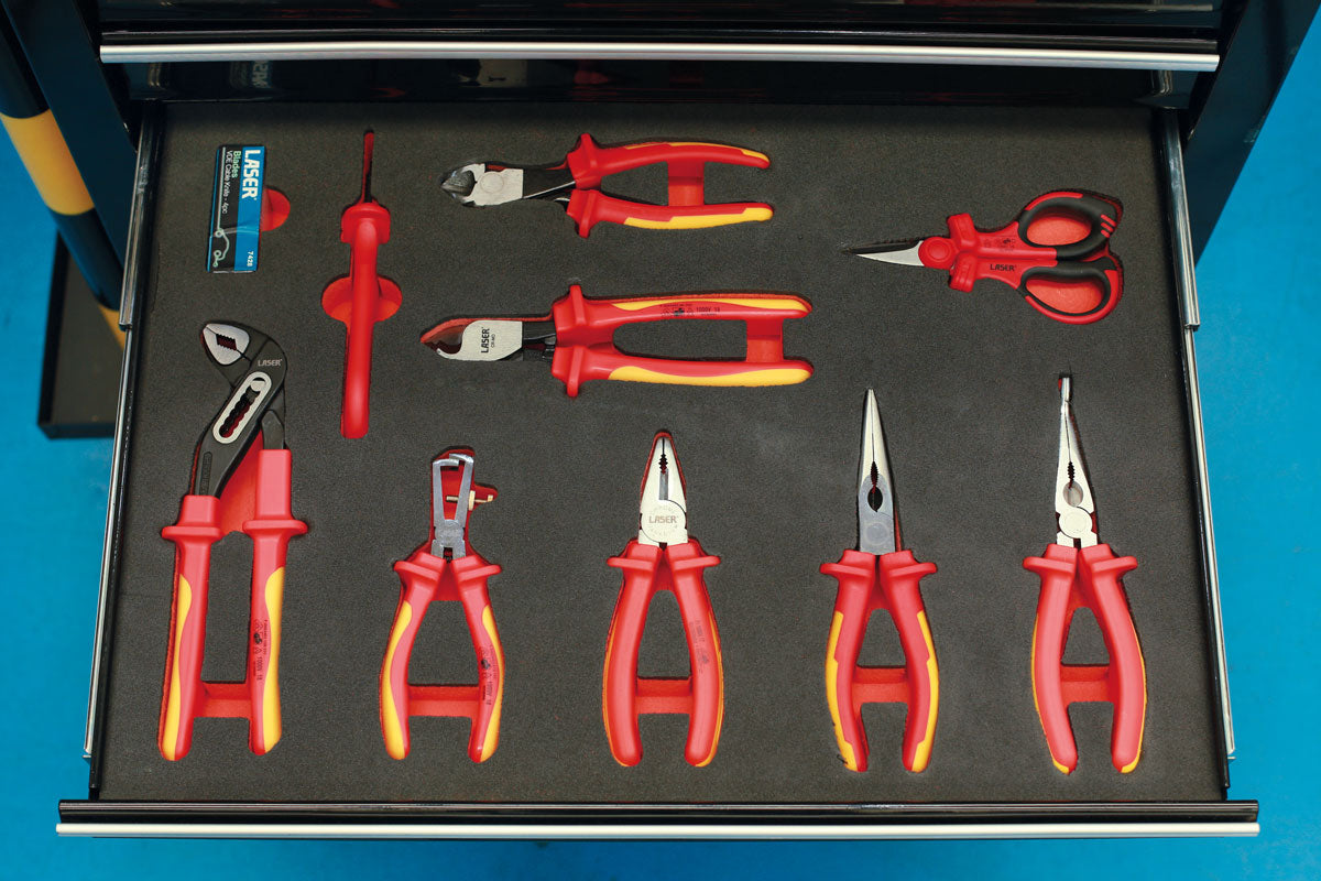 Insulated Pliers Set in Foam Inlay - (Laser 8485)