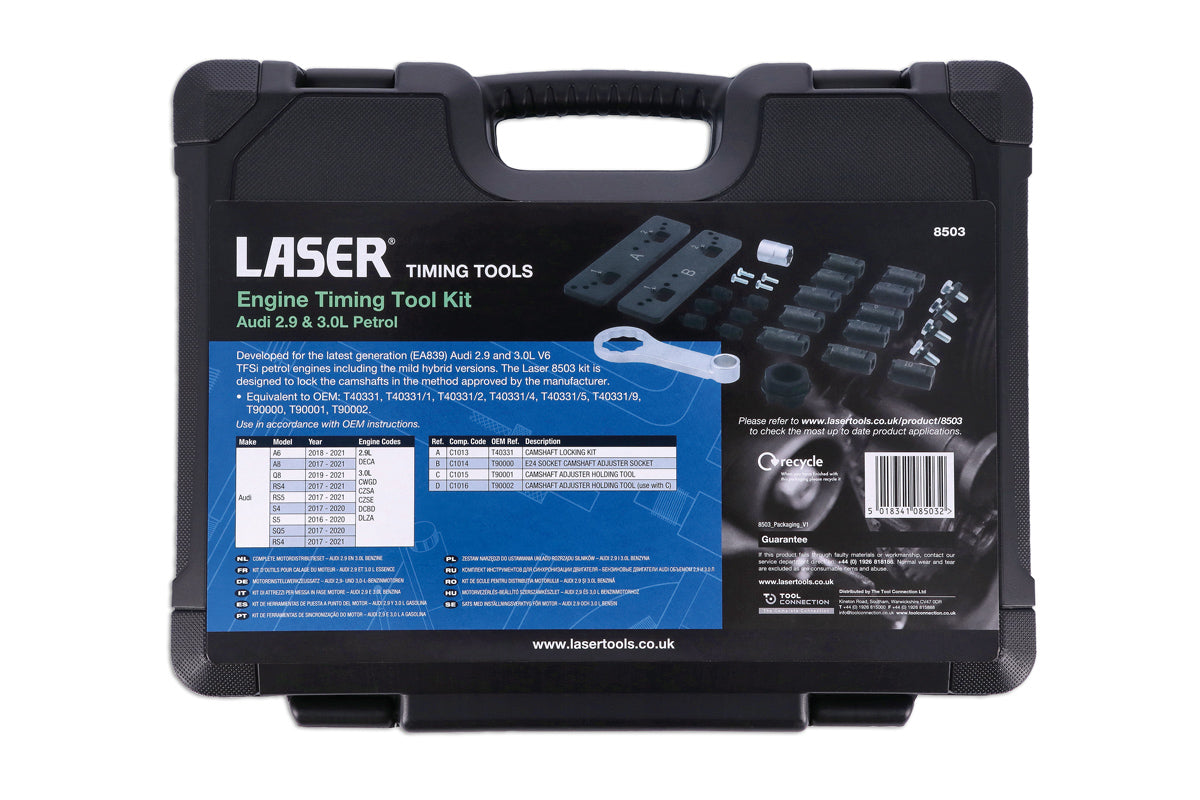 Engine Timing Tool Kit – Audi 2.9L & 3.0L Petrol - (Laser 8503)