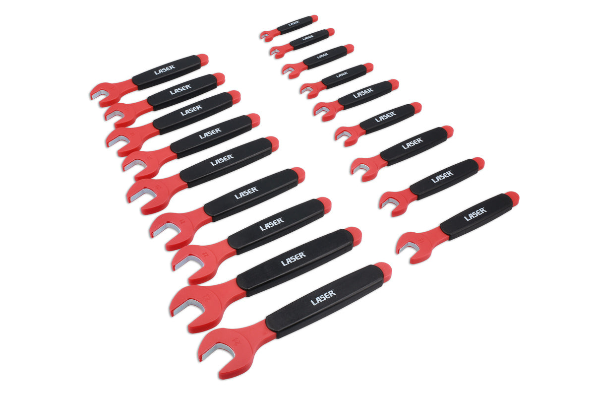 Insulated Open Ended Spanner Set 18pc - (Laser 8558)