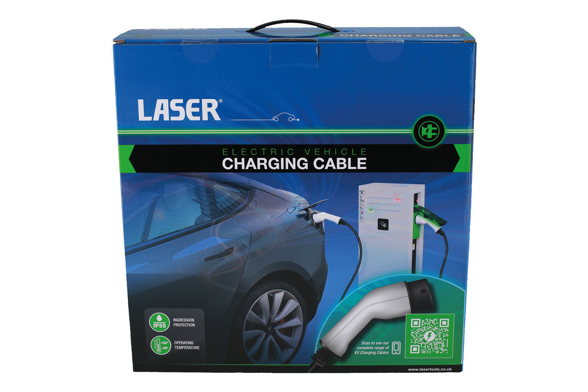 EV Charging Cable - Type 2 Female to Type 2 Male 32A Single Phase - (Laser 8620)