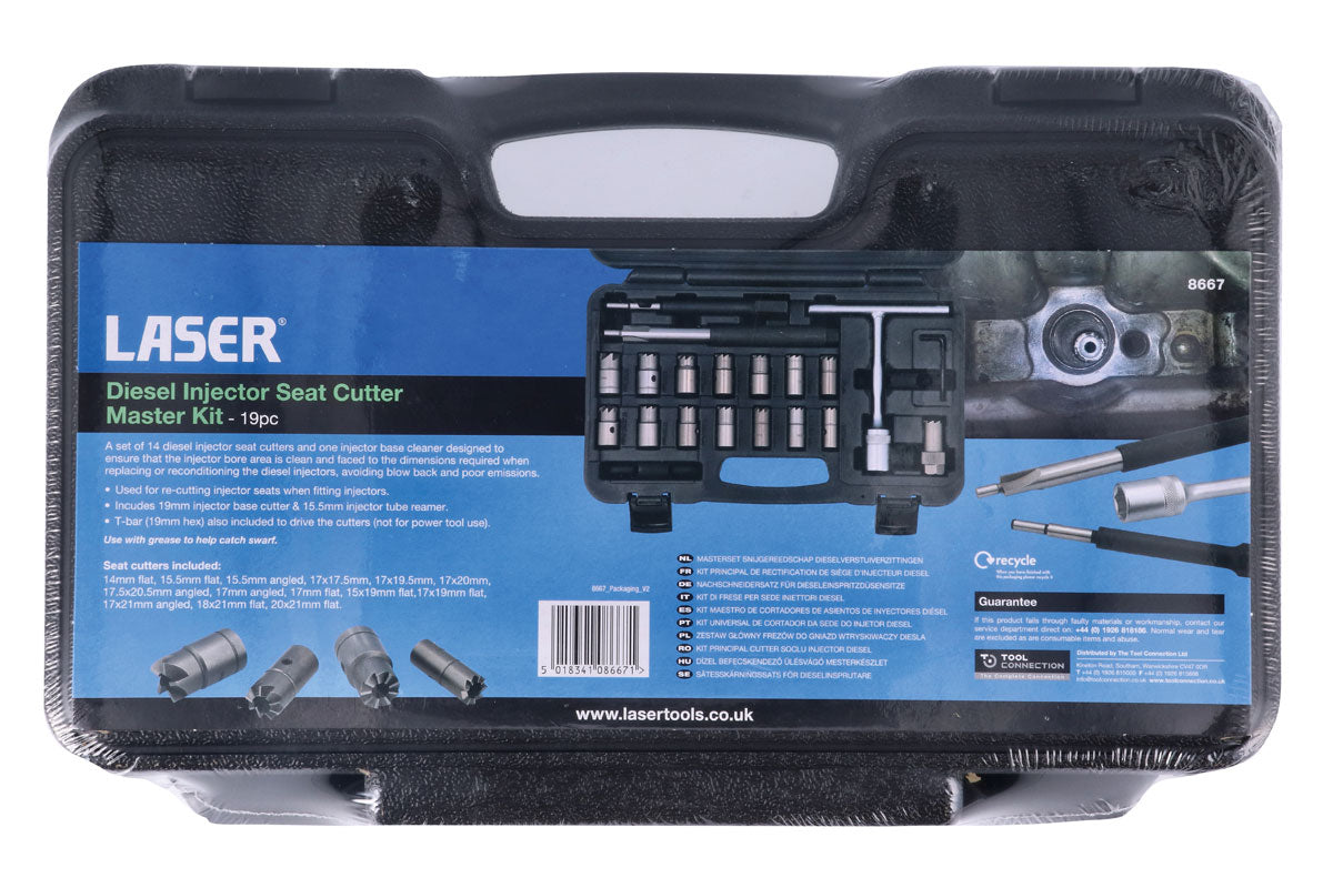 Diesel Injector Seat Cutter Master Kit - (Laser 8667)