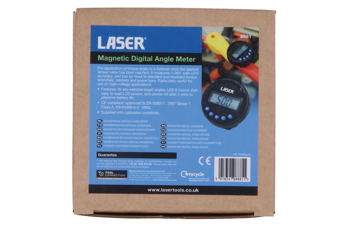 Magnetic Digital Angle Meter - (Laser 8881)