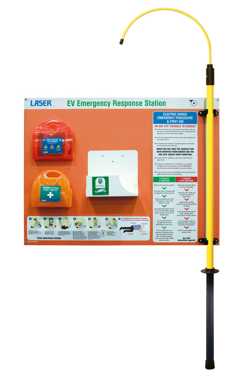 EV Emergency Response Station c/w Electric Burns Kit, First Aid Kit, Bracket for Defibrillator - (Laser 8970)