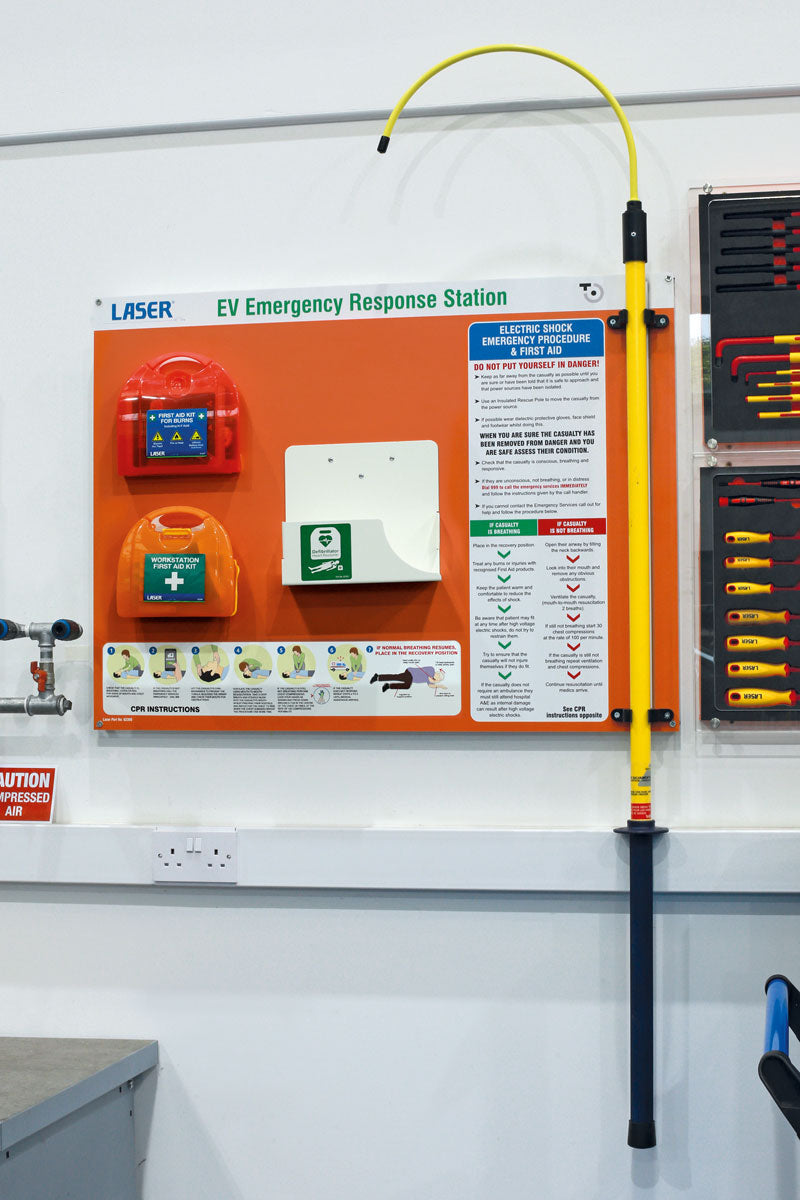 EV Emergency Response Station c/w Electric Burns Kit, First Aid Kit, Bracket for Defibrillator - (Laser 8970)