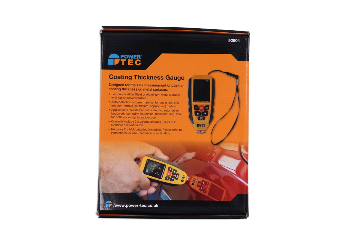 Coating Thickness Gauge Aluminium & Steel - (Power-Tec 92604)