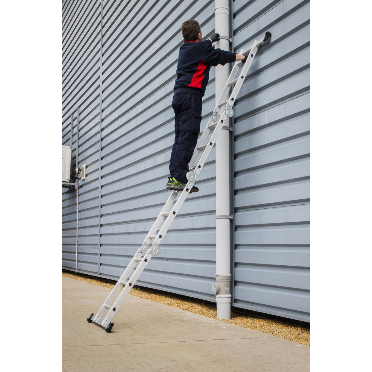 Aluminium Folding Platform Ladder 4-Way EN 131