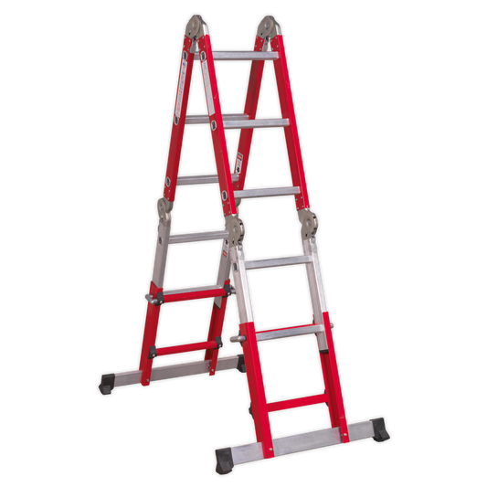Aluminium Multipurpose Ladder EN 131 Adjustable Height