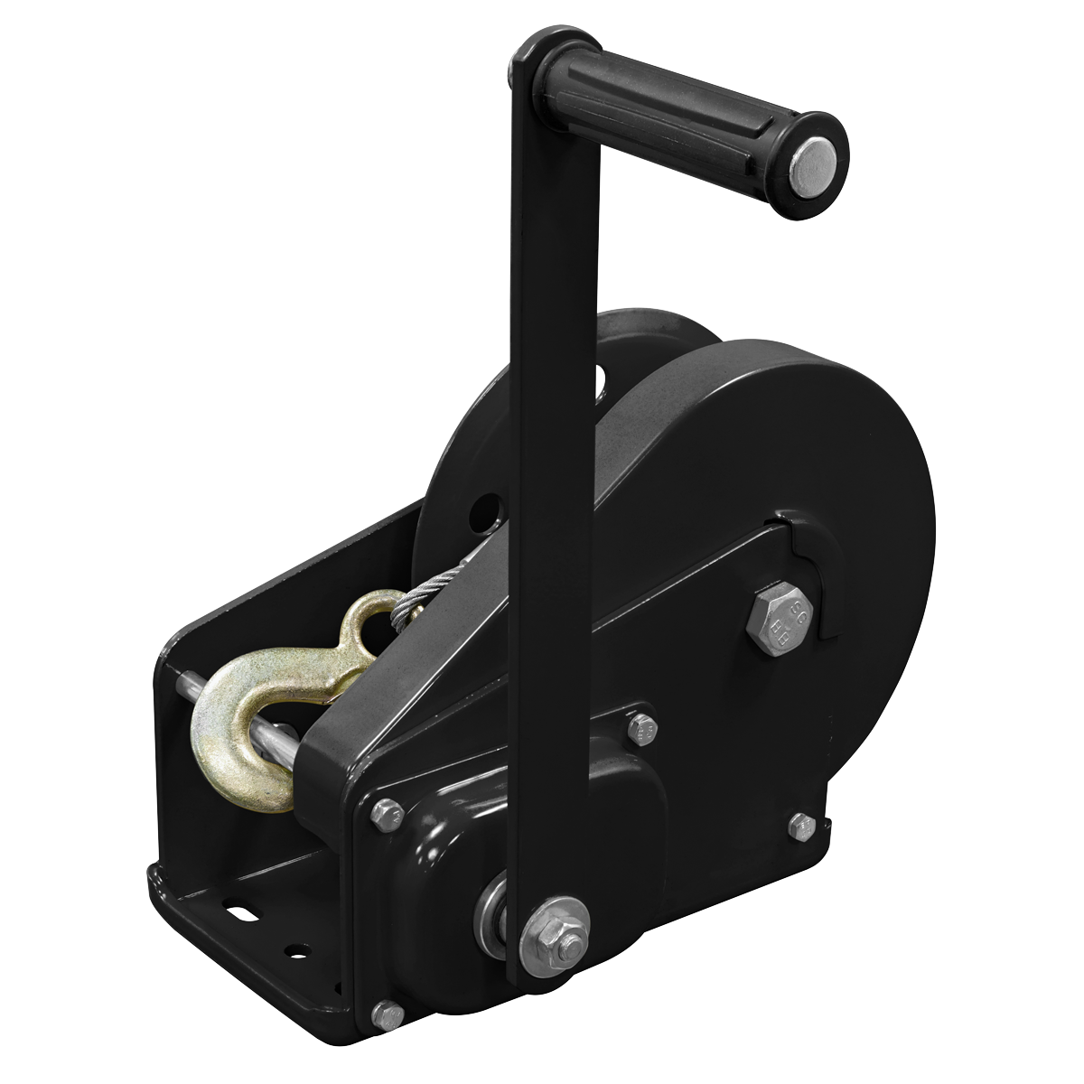 Geared Hand Winch with Brake & Cable 1130kg Capacity