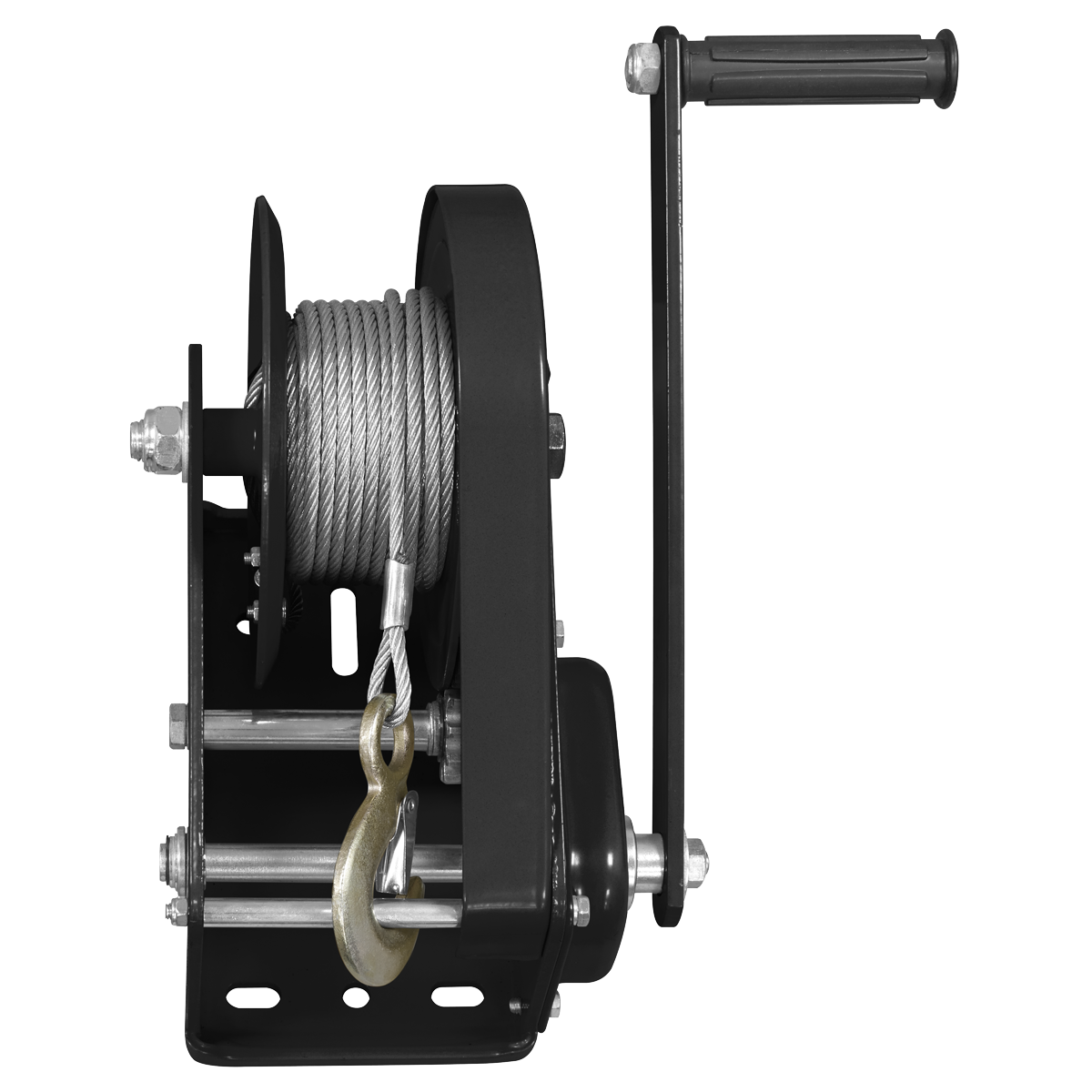 Geared Hand Winch with Brake & Cable 1130kg Capacity