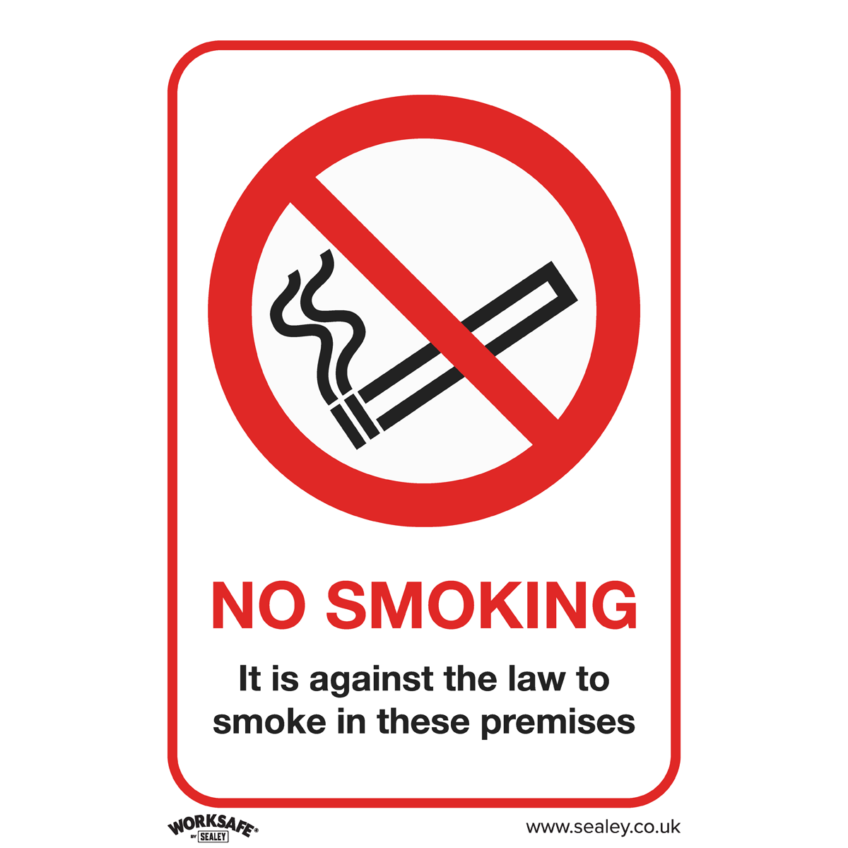 Prohibition Safety Sign - No Smoking (On Premises) - Self-Adhesive Vinyl
