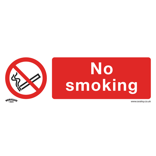 Prohibition Safety Sign - No Smoking - Self-Adhesive Vinyl