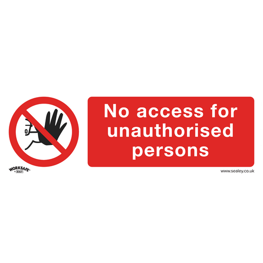 Prohibition Safety Sign - No Access - Self-Adhesive Vinyl