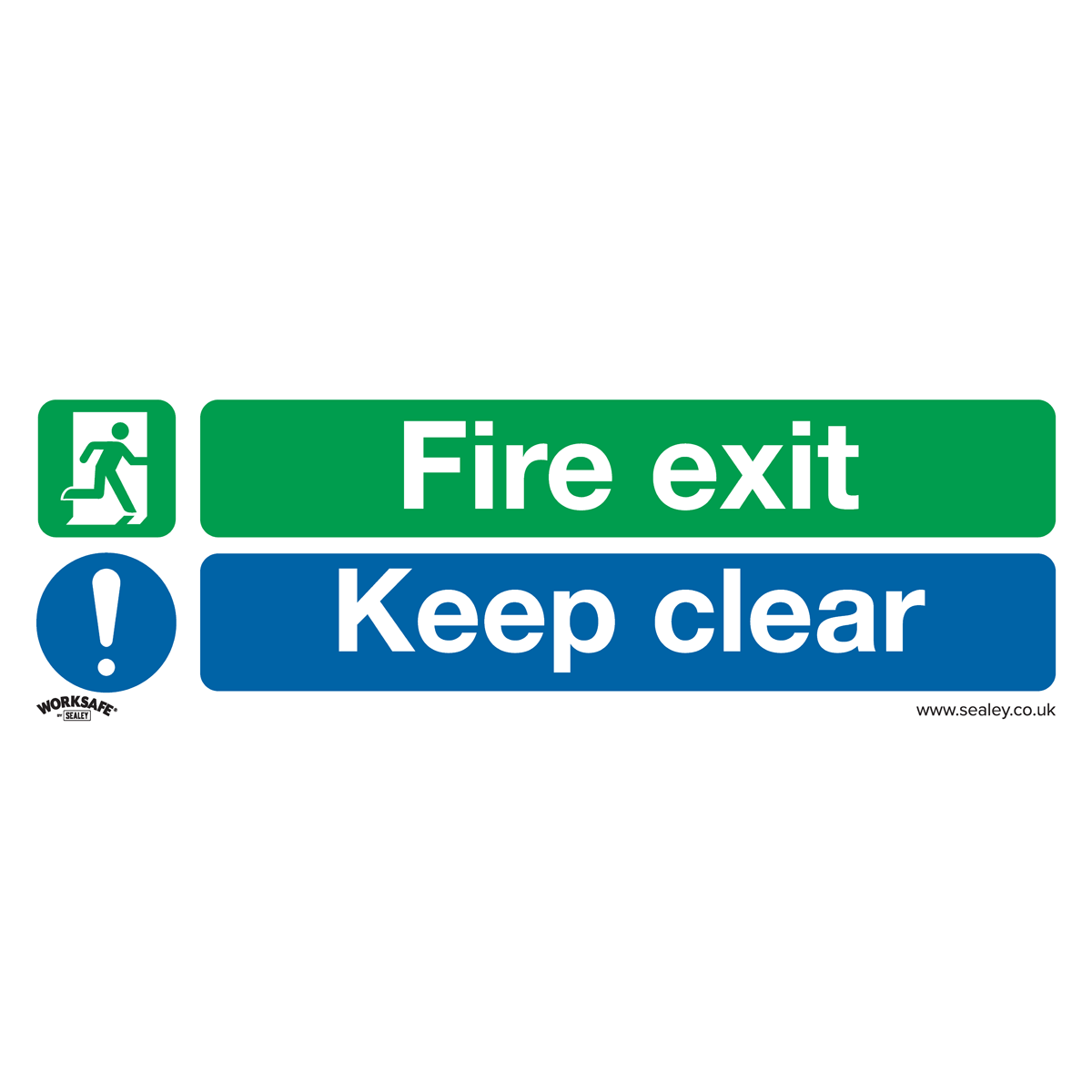 Safe Conditions Safety Sign - Fire Exit Keep Clear - Rigid Plastic
