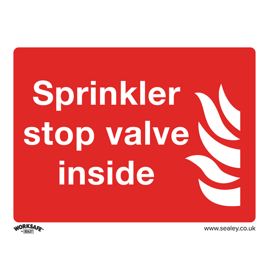 Safe Conditions Safety Sign - Sprinkler Stop Valve - Self-Adhesive Vinyl