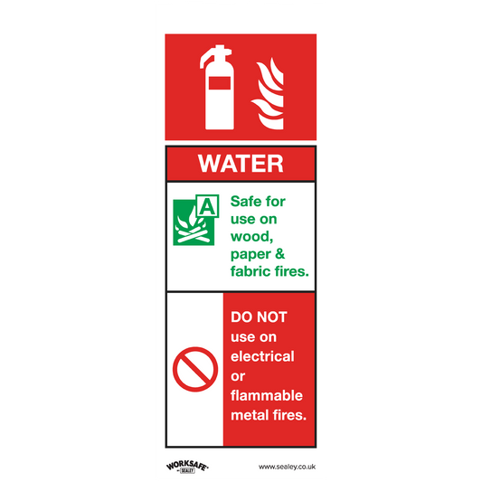 Safe Conditions Safety Sign - Water Fire Extinguisher - Rigid Plastic