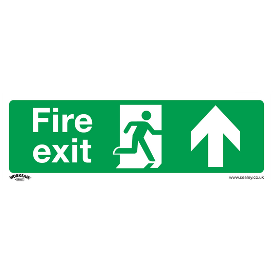 Safe Conditions Safety Sign - Fire Exit (Up) - Rigid Plastic