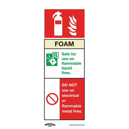 Safe Conditions Safety Sign - Foam Fire Extinguisher - Rigid Plastic