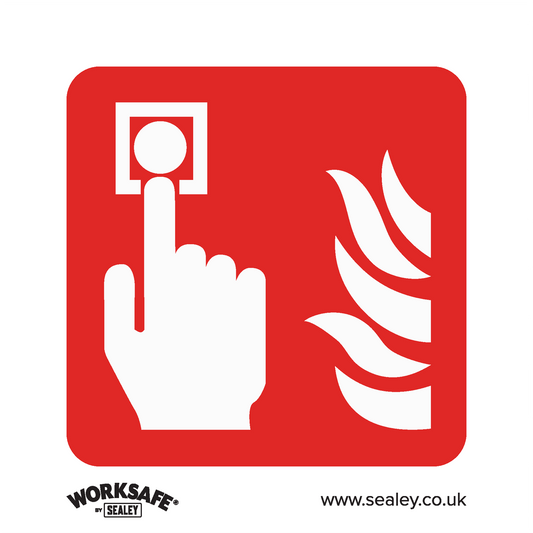 Safe Conditions Safety Sign - Fire Alarm Symbol - Self-Adhesive Vinyl