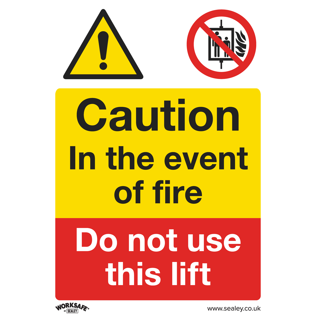 Warning Safety Sign - Caution Do Not Use Lift - Self-Adhesive Vinyl