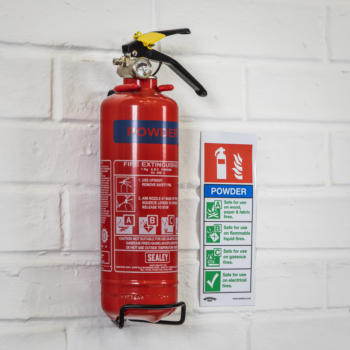 Safe Conditions Safety Sign - Powder Fire Extinguisher - Rigid Plastic
