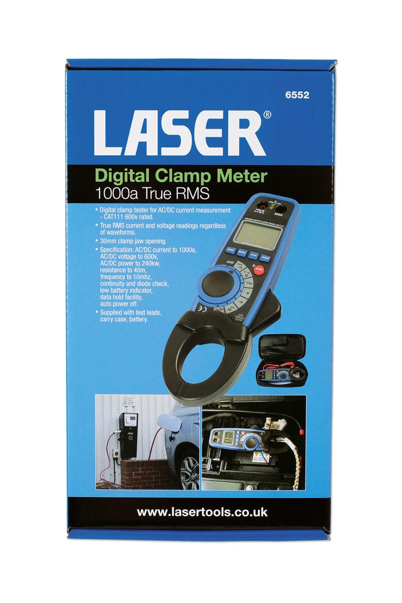 Laser AC/DC Digital Clamp Meter CAT III 1000A - (Laser 6552)