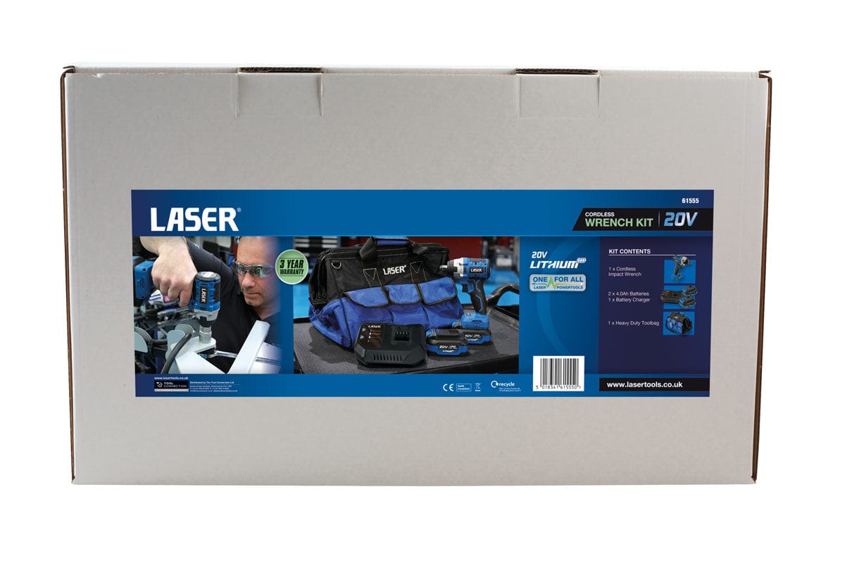 Laser Cordless Impact Wrench 1/2"D 20V Kit (Euro) - (Laser 61555)