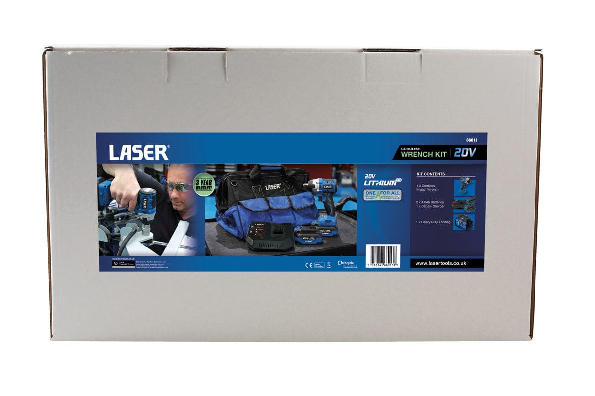 Laser Cordless Impact Wrench 1/2"D 20V Kit - (Laser 68013)