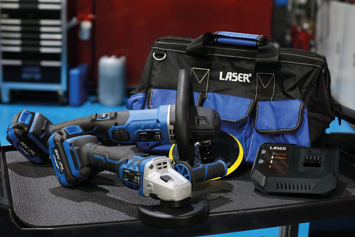 Laser Cordless Tools 20V Bodyshop Kit (Euro) - (Laser 61558)